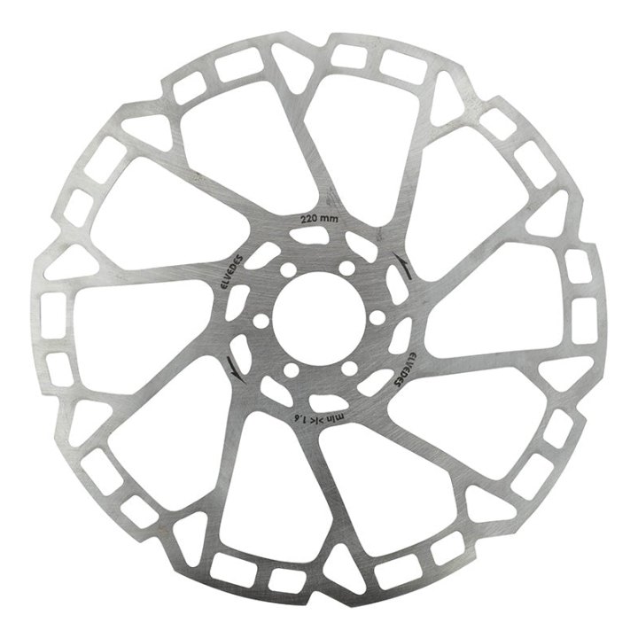 Disque De Frein VTT 6 Trous Elvedes 220 mm Argent -Épaisseur 1.8 mm-