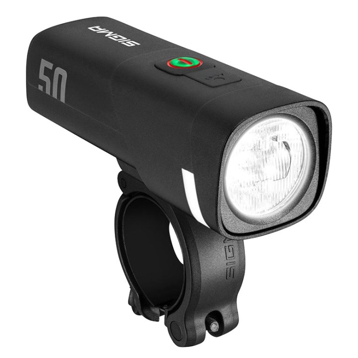 Éclairage Vélo Usb Avant Sigma Aura 50 Lux (Autonomie 9H Mode Standard - 28H Mode Eco Et Mode Auto) Noir - Homologué -