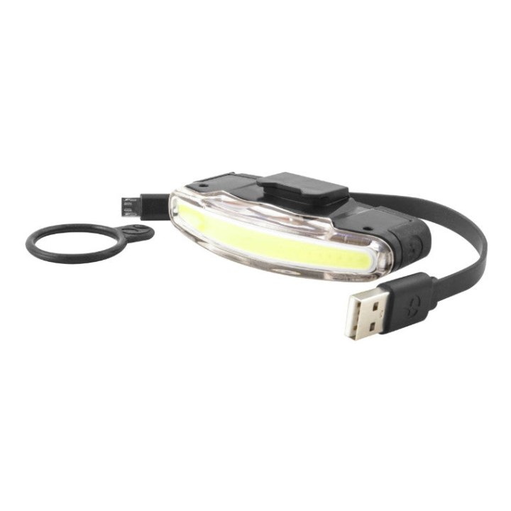 Éclairage Vélo Usb Avant Sur Cintre Spanninga Arco Noir Livre 3 Fonctions Standard, Eco, Flash (Autonomie De 5H À 10H)