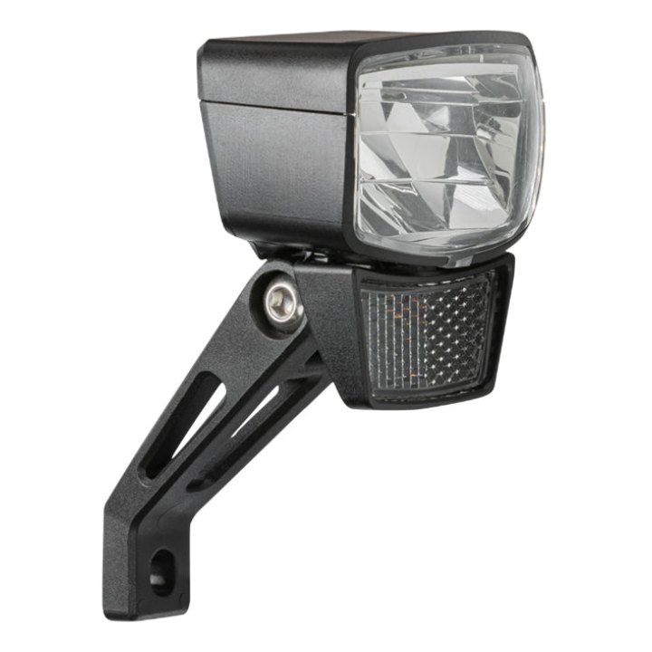 Éclairage Vélo Pour Moyeu Dynamo Avant Sur Fourche Axa Nxt 60 Lux Noir Bouton Switch On-Off - Pour Voir A 70M Et Visible A 4Kms - Éclairage A L'Arret 4Mn
