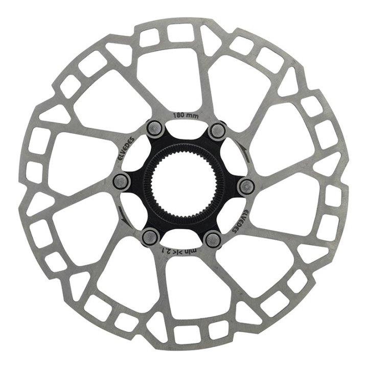 Disque De Frein VTT Centerlock Elvedes 180 mm Argent -Épaisseur 2.3 mm-