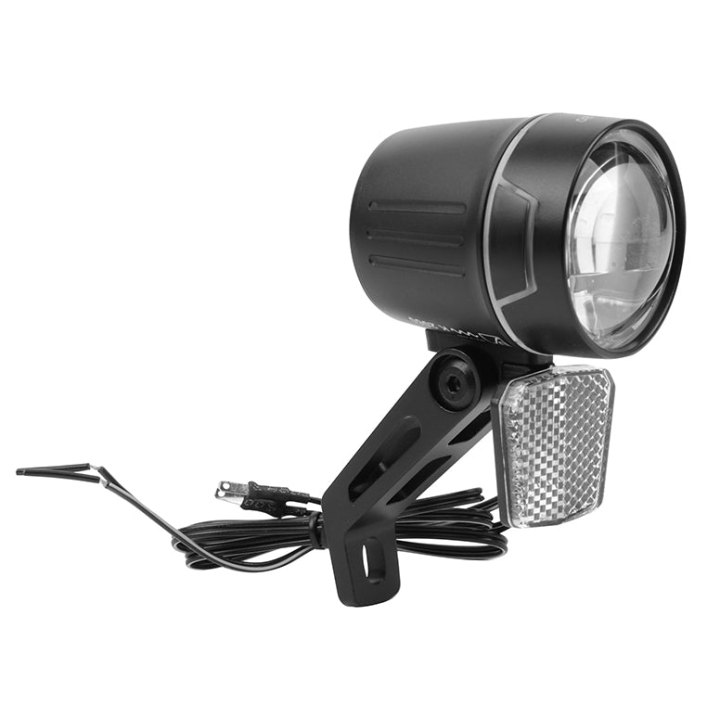 Éclairage Vélo Pour Moyeu Dynamo Avant Sur Fourche Marwi Lumo 80 Lux Noir Fonction Éclairage Automatique - Éclairage A L'Arret 4Mn (Vendu A L'Unite Sur Carte) -Homologation Stvzo