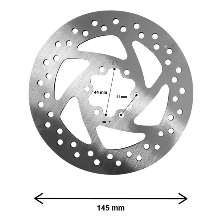 Disque de freins 145 mm 6 trous