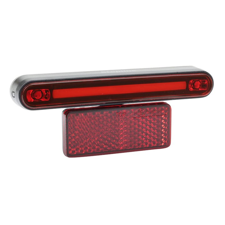 Éclairage Vélo VAE - E-Bike Arrière Sur Porte-Bagage Marwi Stopline 6-12V Noir Fonction Feu Stop Entraxe 50-80 mm (Vendu A L'Unite Sur Carte) -Homologation Stvzo