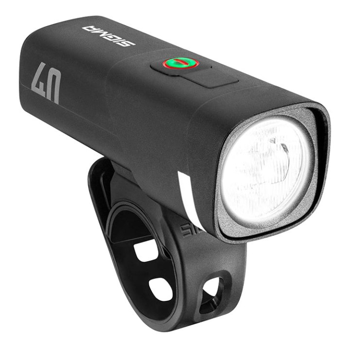 Éclairage Vélo Usb Avant Sigma Aura 40 Lux (Autonomie 9H Mode Standard Et 29H Mode Eco) Noir - Homologué -