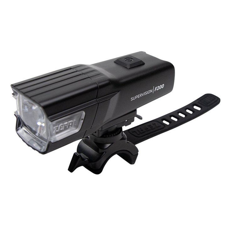 Éclairage Vélo Usb Avant Sur Cintre Zefal Supervision F200 Lumen Noir