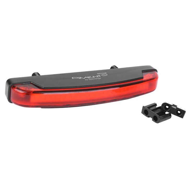 Éclairage-Feux Stop Vélo A Dynamo Arrière 6V Sur Porte-Bagage Spanninga Pimento Large (Montage Atelier) Compatible VAE