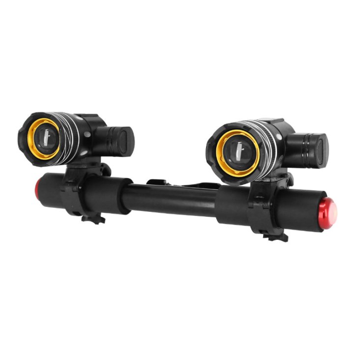 Éclairage-Phare A LED Pour Trottinette Xiaomi Rechargeable Usb Et Réglable (X2) (Avec Fixation)
