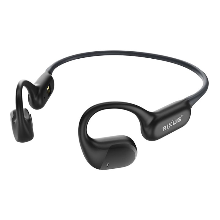 Ecouteur Oreille Libre-Casque Oreille Libre Rixus Bluetooth 6.0 Noir 180 Mah, Autonomie 17H, Ipx5 (Inclus Câble Usb-A) -Rxbh35-