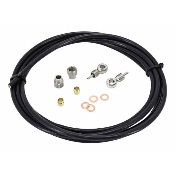 Durite Frein Disque Newton Noir 2.5M (Kit Complets Avec Fixations Pour 2 Étriers) Universel Pour Shimano Et Autre Frein - Gaine Hydraulique -