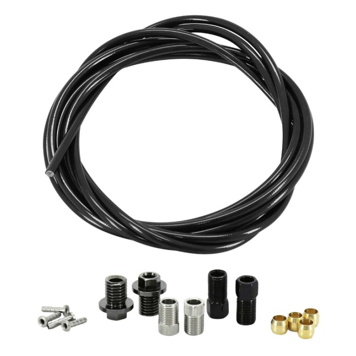 Durite Pour Frein A Disque Type Shimano Bh90 Noir - Avec 4 Olives, 4 Pins, 2 Kits Raccords - Gaine Hydraulique Dura-Ace, Ultegra, 105, Grx Longueur 3000 mm