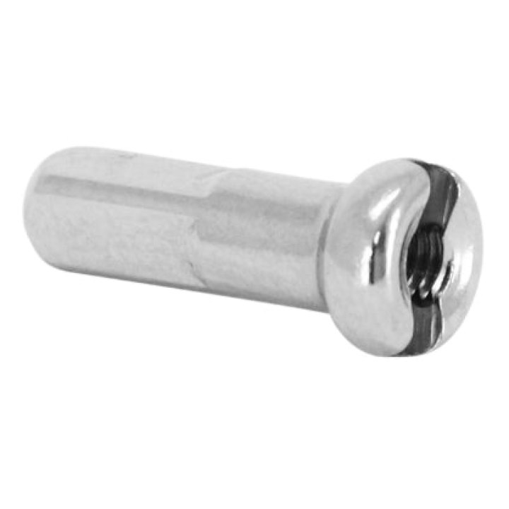 Écrou De Rayon Mach1 Argent Alu Pour Rayon 2.3 mm - Diamètre Sous Tête 3.92 mm (Unite En Vrac Pour Atelier)