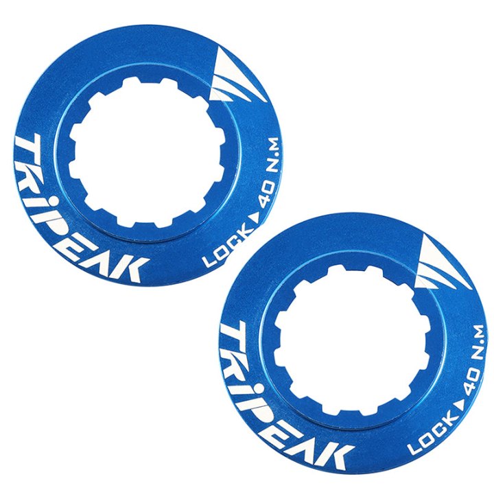 Écrou Disque De Frein Centerlock Tripeak Aluminium Ultra Léger 7G Bleu Fonce - Serrage Interne (Vendu A La Paire)