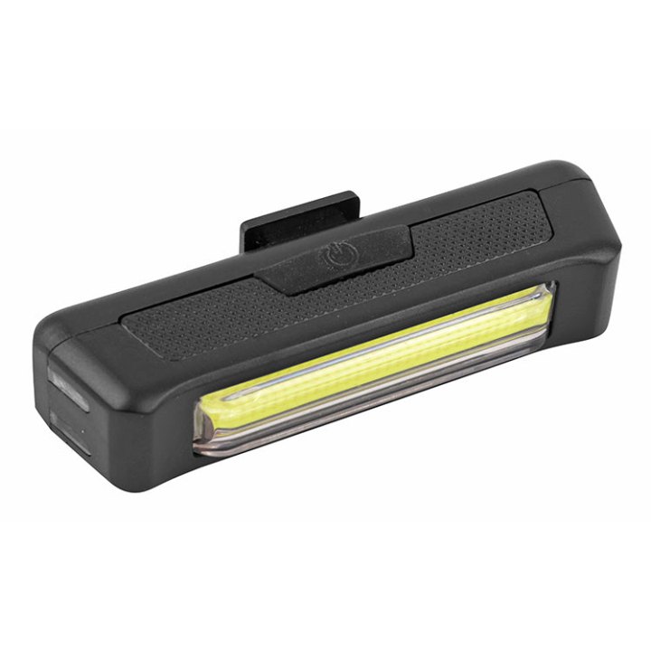 Éclairage Vélo - Trottinette Usb Avant Ou Arrière Sur Cintre Newton Cob Leds 120 Lumen Noir (Fonctions Fixe, Sos Et Clignotant)