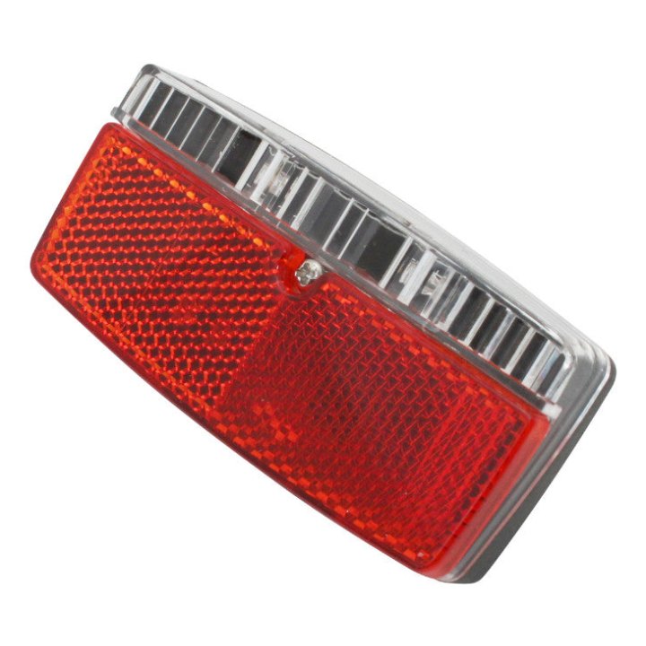 Éclairage Vélo A Dynamo Arrière Sur Porte-Bagage P2R 2 Leds Noir (Entraxe 50 Et 80 mm)