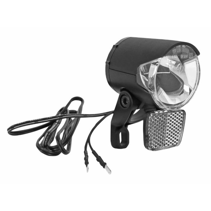 Éclairage Vélo A Dynamo Avant Sur Fourche Herrmans Mr4 100 Lumen Noir Avant (Livre Avec Patte) 6V-2.4W - (Vendu En Vrac Pour Atelier)