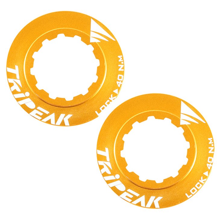Écrou Disque De Frein Centerlock Tripeak Aluminium Ultra Léger 7G Or - Serrage Interne (Vendu A La Paire)