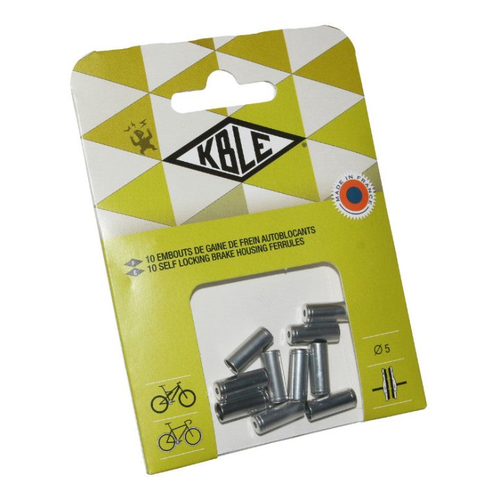 Embout Autoblocant Pour Gaine 5 mm Argent (Sachet De 10 Pieces)