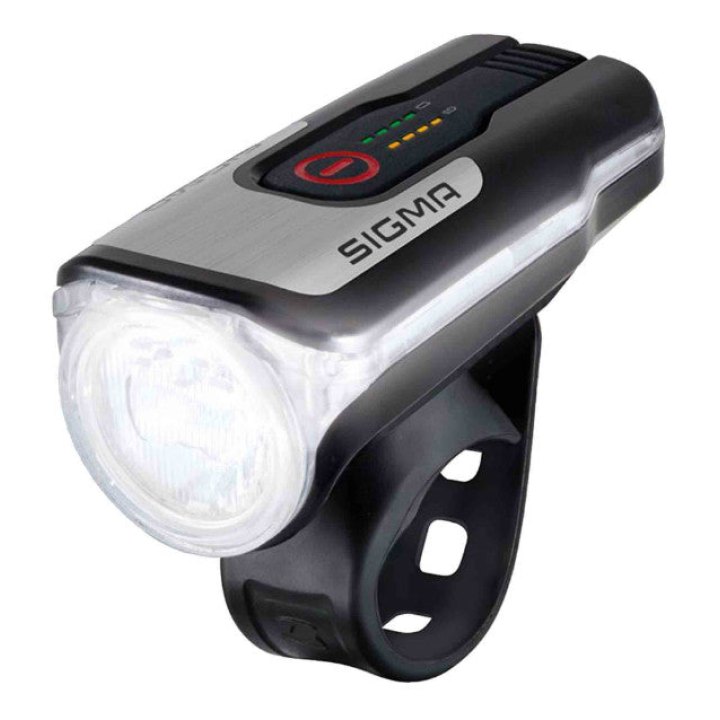 Éclairage Vélo Usb Avant Sigma Aura 80 Lux (Autonomie 4H Mode Standard, 6H Mode Medium Et 15H Mode Eco) Noir - Homologué - Adapte L'Éclairage En Fonction De La Luminosite