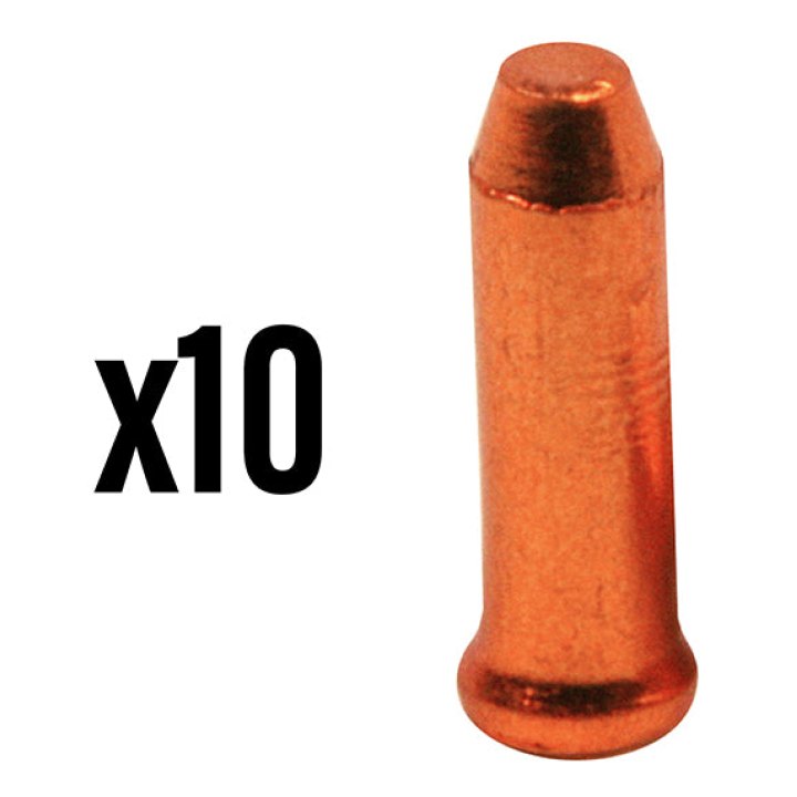 Embout De Câble Dérailleur-Frein Elvedes 2,3 mm Alu Orange (Vendu Par 10)