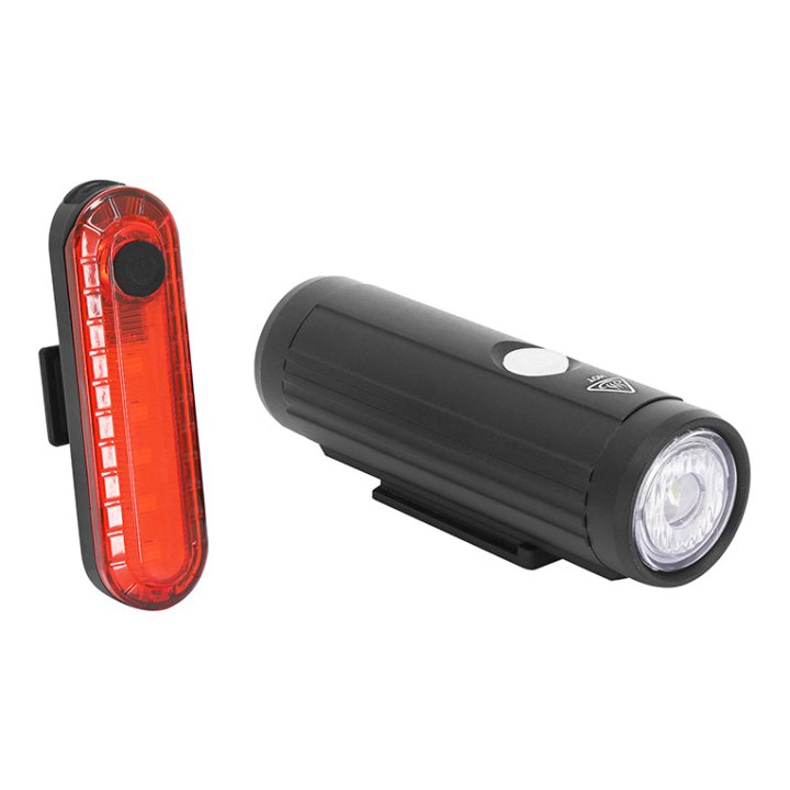 Éclairage Vélo Usb Kit Newton 350-10 Lumen Noir (Avant+Arrière)