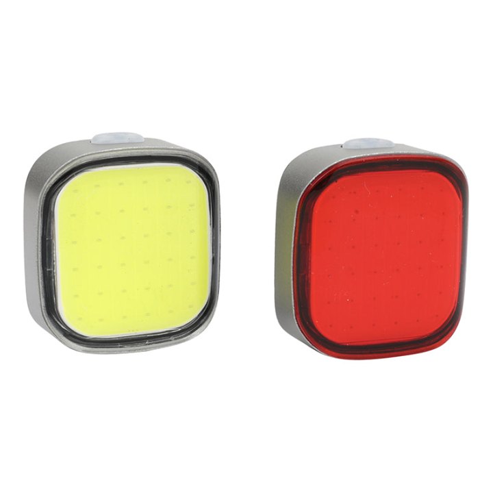 Éclairage Vélo Usb Kit Newton Cob Leds Grande Visibilite Noir - Rechargeable Usb (Livre Avec Fixations)