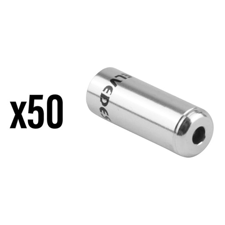 Embout De Gaine De Frein 5 mm Alu Argent Étanche (Vendu Par 50) -Elvedes-