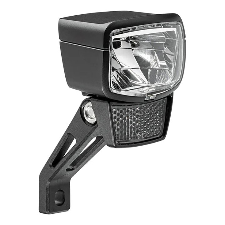 Éclairage Vélo VAE - E-Bike Avant Sur Fourche Axa Nxt 80 E-Bike 6-12V 80Lux Homologué Noir Compatible Dynamo - Pour Voir A 100M Et Visible A 5.5Kms
