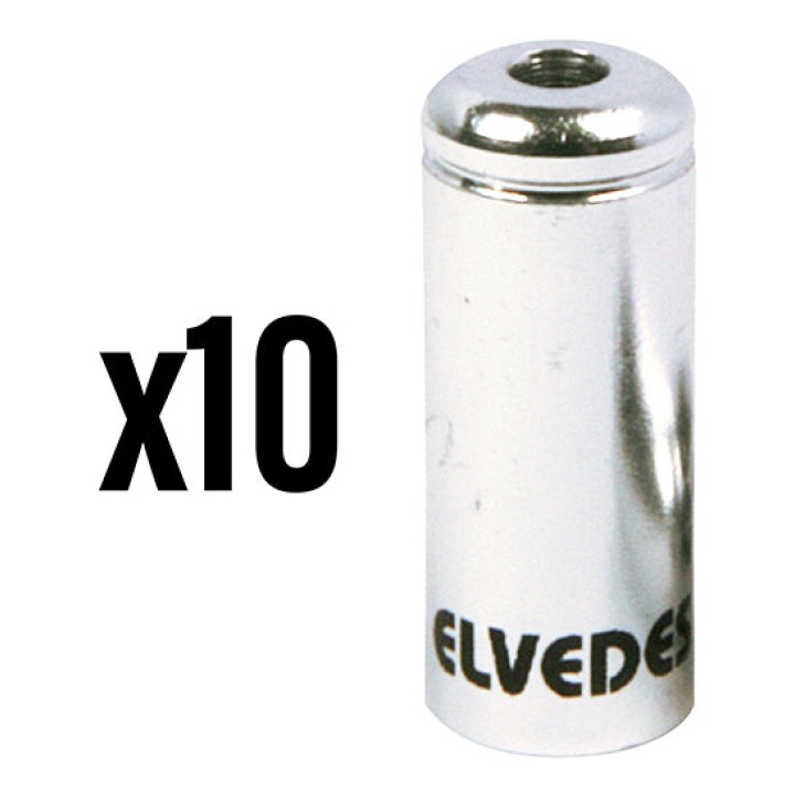 Embout De Gaine De Frein 5 mm Alu Argent Étanche (Vendu Par 10) -Elvedes-
