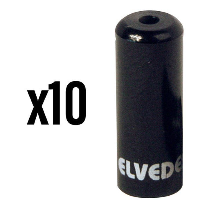 Embout De Gaine Dérailleur 4,3 mm Alu Noir Étanche (Vendu Par 10) -Elvedes-