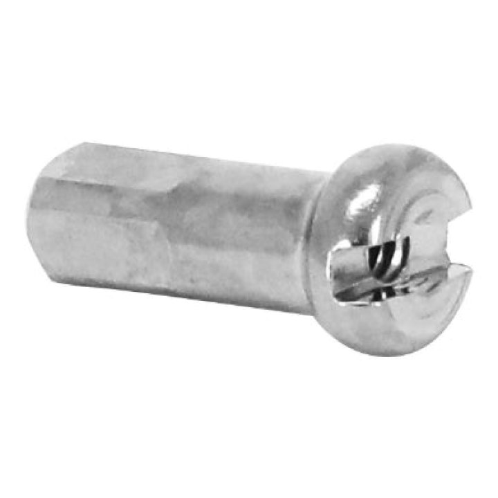 Écrou De Rayon Sapim 14 mm Argent Alu Pour Rayon 2.3 mm (Unite)