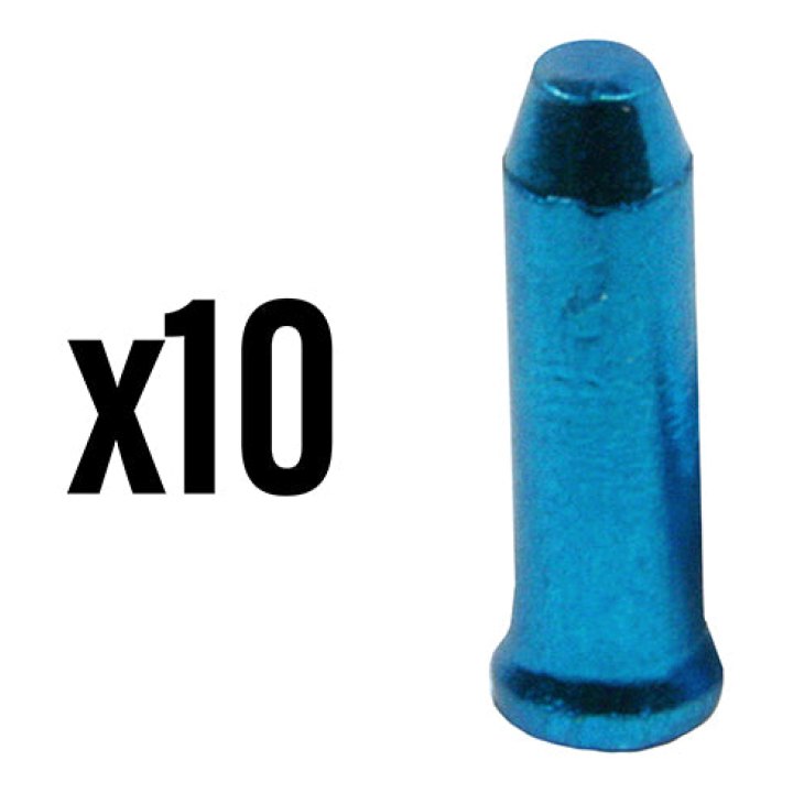 Embout De Câble Dérailleur-Frein Elvedes 2,3 mm Alu Bleu (Vendu Par 10)