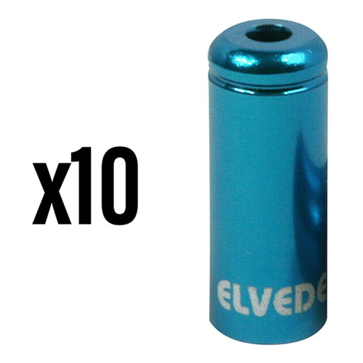 Embout De Gaine De Frein 5 mm Alu Bleu Étanche (Vendu Par 10) -Elvedes-