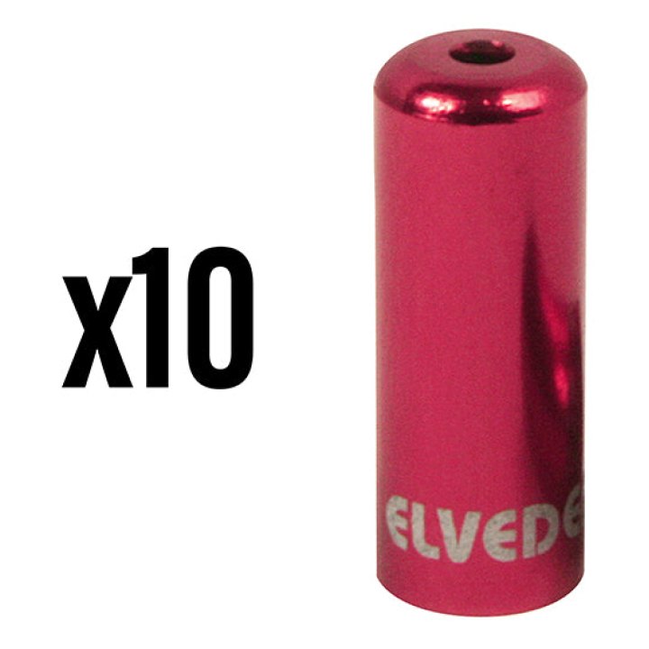 Embout De Gaine Dérailleur 4,3 mm Alu Rouge Étanche (Vendu Par 10) -Elvedes-
