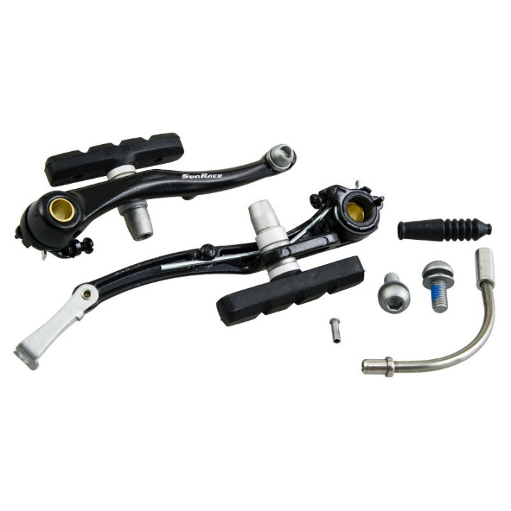 Étrier Frein VTT-City V-Brake Alu Sunrace Noir Arrière 110 mm Coudé 135° (Vendu A L'Unite)