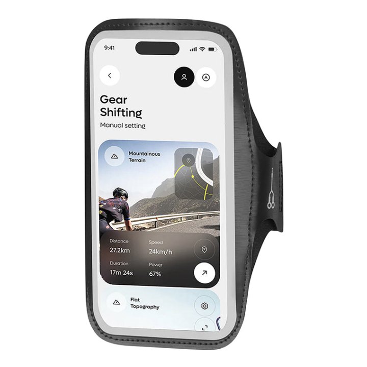 Etui-Pochette-Brassard Pour Smartphone-Telephone Rixus Sport XL Ultra Resistant Noir Fixation Velcro (Vendu A L'Unite) -Rxsp02-