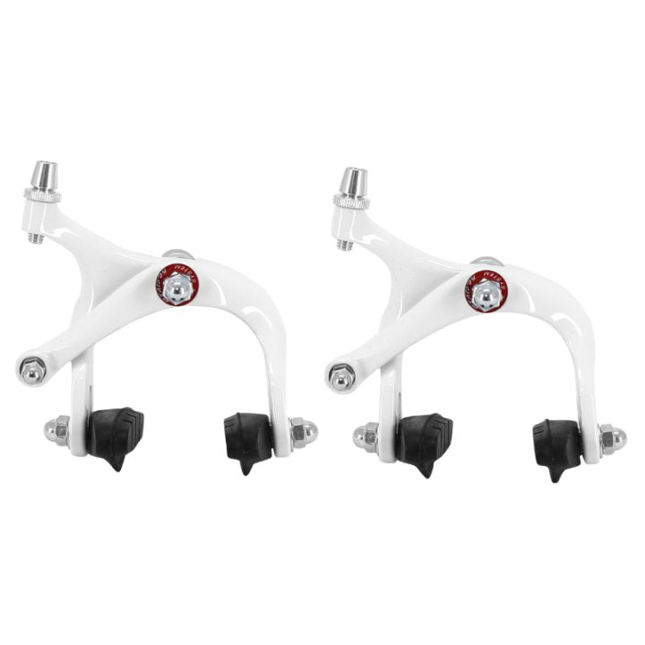 Étrier Frein Route-Fixie Patin Newton Alu Blanc Peint Pour Roue 700 (Paire)