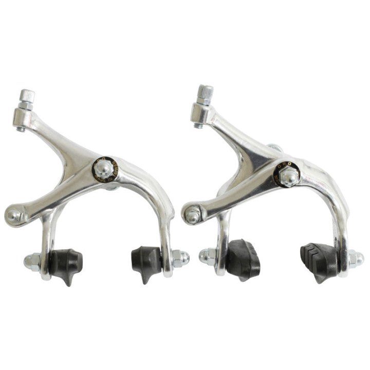 Étrier Frein Route-Fixie Patin Newton Alu Argent 41-51 mm Pour Roue 700 (Paire)