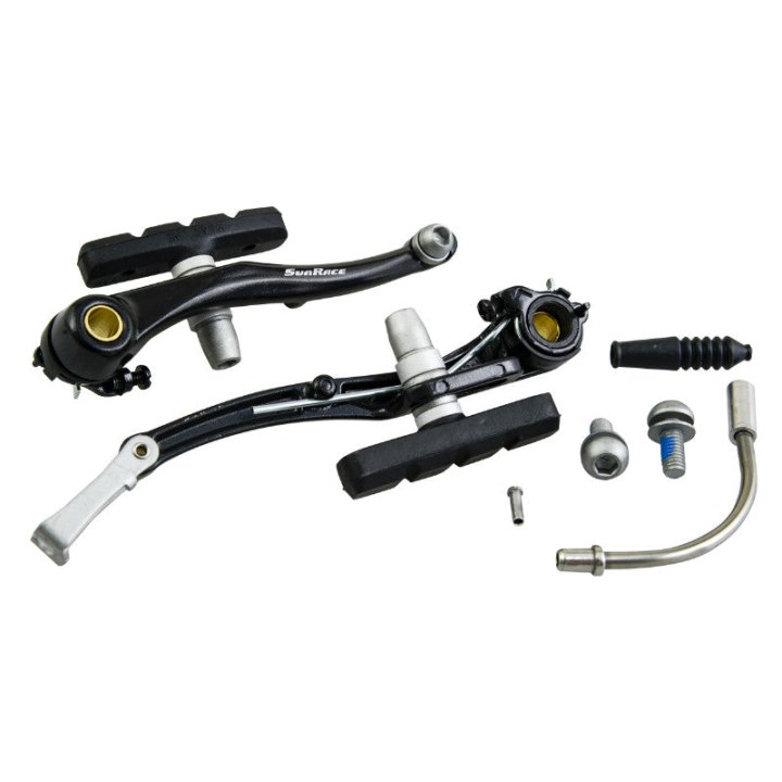 Étrier Frein VTT-City V-Brake Alu Sunrace Noir Avant 110 mm Coudé 90° (Vendu A L'Unite)