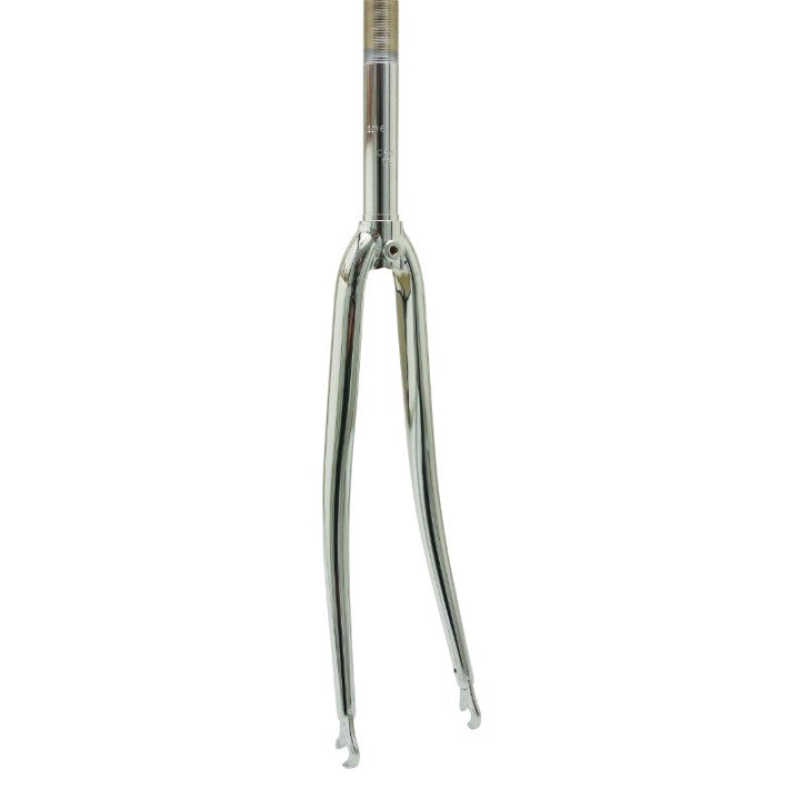 Fourche Route 700C Acier Chromee Cintree Pivot Filete 1"-22.2 Intérieur
