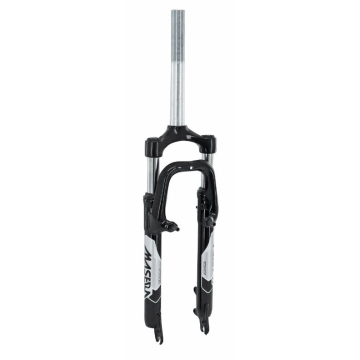 Fourche VTT 26 " Zoom A Suspension Acier Ressort-Elastomere Pour V-Brake Et Disque Noir Deb. 60 mm Pivot (230-100 mm) Filete 1"1-8-25,4 Intérieur