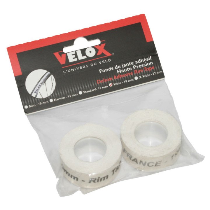 Fond De Jante Velox Tressé Adhesif En 19 mm Longueur 2M (2 Pieces Sur Carte)