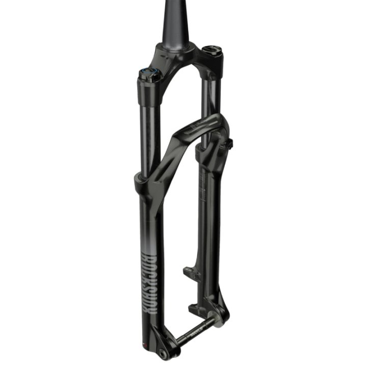 Fourche VTT 29 " Rockshox Judy Silver Tk Solo Air Noir Pour Frein A Disque (Cone 39.8 mm En Bas) Pivot Conique Lisse 1"1-8-28,6 Avec Axe Traversant Boost 15X110 Extérieur Réglable-Blocable Deb. 130 mm