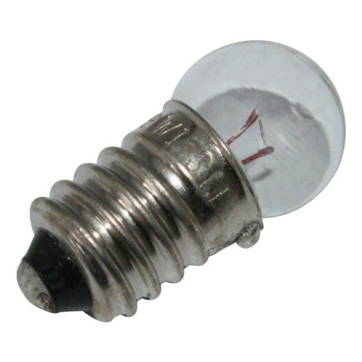 Ampoule-Lampe Vélo 6V 0,6W Standard E-10 Graisseur Blanc A Visser (Feu De Position Arrière) (Vendu A L Unite) -Flosser-