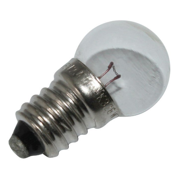 Ampoule-Lampe Vélo 6V 2,4W Culot E-10 Graisseur Blanc A Visser (Feu De Position Avant) (Vendu A L Unite) -Flosser-