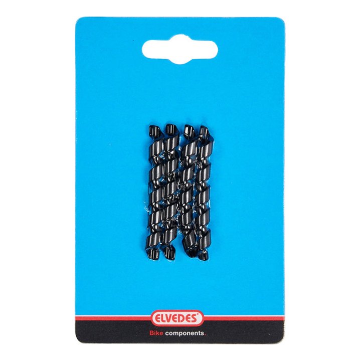Gaine Spirale Flexible Pour Fil Électrique De VAE Et Gaine Elvedes Diam 4,3 - 5 mm Noir (Vendu Par 4)