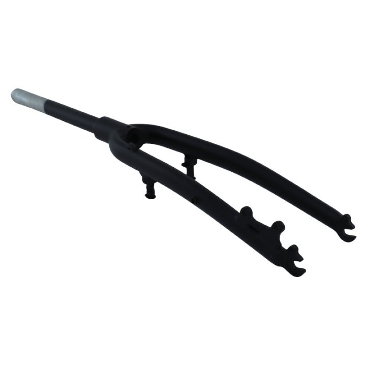 Fourche VTC 700X35 Rigide Alu Noir Compatible V-Brake-Disque Pivot Lisse 1''1-8-28,6 Extérieur 280 mm (Avec Rehausse Pivot 40 mm Pour Remplacer Une Fourche Suspendu)