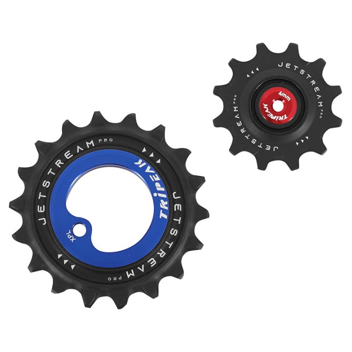 Galet Dérailleur Aopw Tripeak 12-18 Dents Céramique 12X1V. Sram Axs Xplr Red-Force-Rival Bleu Fonce (Jeu De 2) (Garantie 4 Ans)