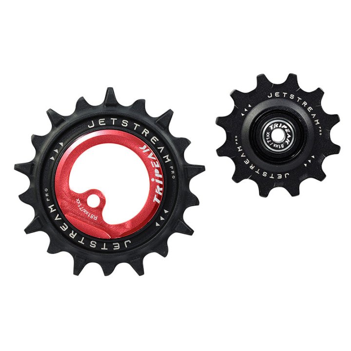Galet Dérailleur Aopw Tripeak 12-18 Dents Céramique 12X2V. Shimano Ultegra R8100 - 105 R7100 Rouge (Jeu De 2) (Garantie 4 Ans)