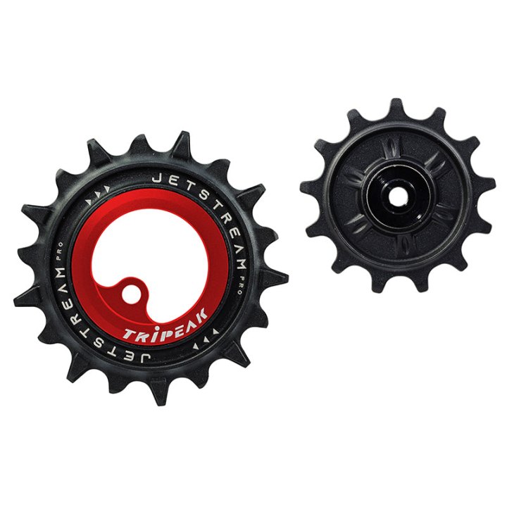 Galet Dérailleur Aopw Tripeak 13-18 Dents Céramique 12X1-11X2V. Shimano Deore Xt 8100-8130 Slx 7120-7100 Grx 822 Rouge (Jeu De 2) (Garantie 4 Ans)
